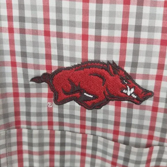 Cutter & Buck Button Up Shirt Men's Size Small Arkansas Razorback Sports - Picture 4 of 9